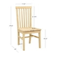 thumbnail image 3 of Linon Talley Dining Chair, Set of 2, Unfinished, 3 of 12