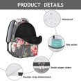 thumbnail image 2 of Small Floral Print Students Backpack Lightweight and Adjustable School Bag with Colorful Bloom and Blossom Artwork, Perfect for Outdoor Sports and Daily Commuting, 2 of 6