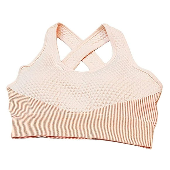 Sujetador Deportivo Mujer Push Up con Copa Acolchada, Bra Deporte sin Costuras para Yoga/Fitness/Run/Ejercicio - Rosa m