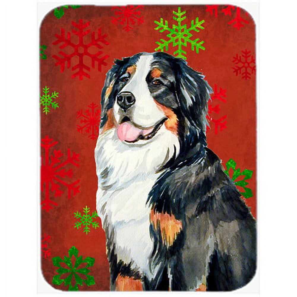 Caroline's Treasures LH9289LCB Bernese Mountain Dog Winter Snowflakes Holiday Glass Cutting Board Large, 12H x 16W,