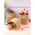 thumbnail image 4 of 9 Pieces Mini Wall Hanging Storage Bags Small Cotton Linen Storage Basket Foldable Storage Family Organizer Box Decorative Hanging Bag (Cute), 4 of 7