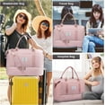 thumbnail image 2 of Travel Duffle Bag,Weekender Bags for Women with Shoe Compartment，Carry on Overnight Bag with Toiletry Bag,Gym Duffel Bag with Wet Pocket, Hospital Bags for Labor and Delivery, 2 of 6
