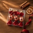 thumbnail image 4 of Fmbmuo Candy Shaped Christmas Hanging Ornaments Set Striped Glitter Xmas Tree Pendants Box Packed Festive Hanging Decor for Holiday Party,Red, 4 of 5