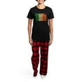 thumbnail image 4 of CafePress - Ireland Flag Women's Dark Pajamas - Women's Short Sleeve Print T-Shirt and Pants Dark Cotton Pajama Set, 4 of 7