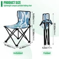 thumbnail image 3 of 600D Oxford Camping Chair Portable Foldable Chair Supports 220 lbs for Picnic, Fishing, Backpacking Marine Organismsd, 3 of 8