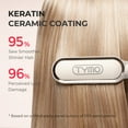 thumbnail image 3 of TYMO Ring Hair Straightener Brush, Flat Iron Comb, 5 Temp Settings & 20s Fast Heating, Dual Voltage, Gold, 3 of 8