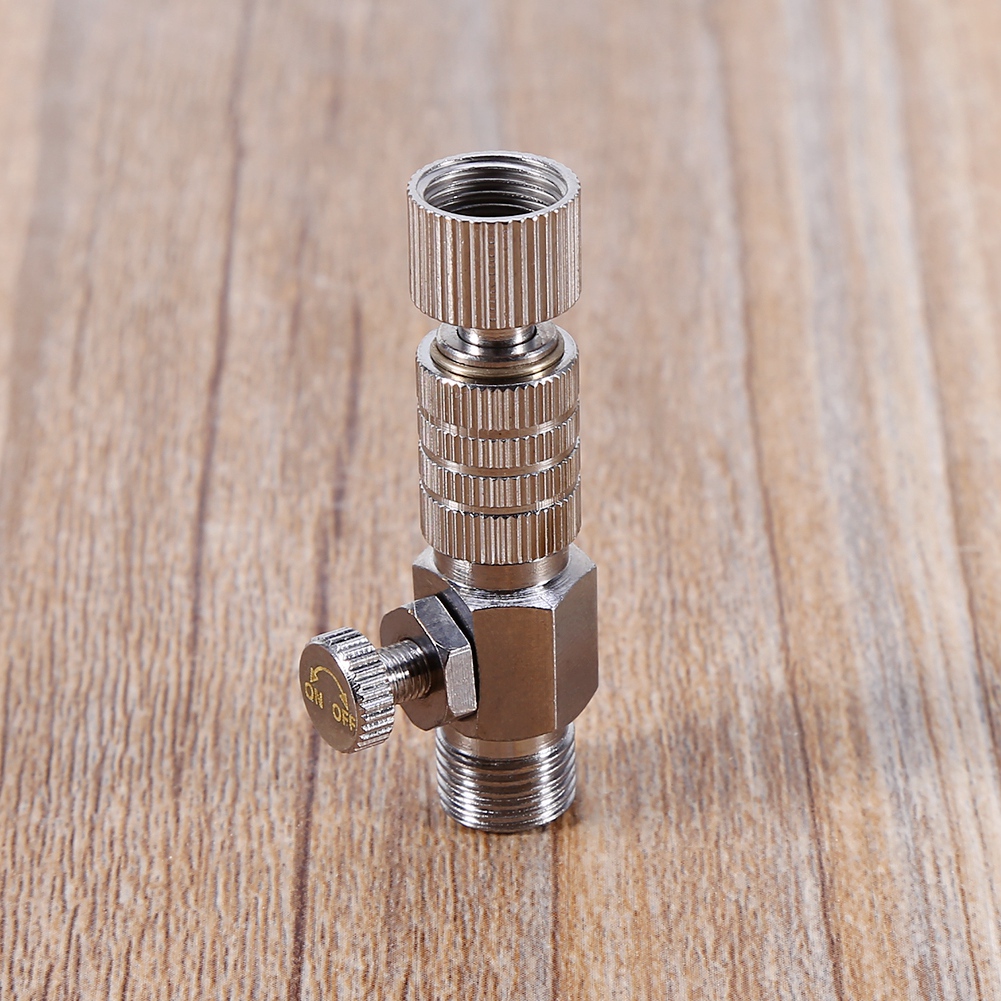 Airbrush Quick Release Coupling Kit - 1/8" NPT, Brass, With Adjustable Valve For Fast Color Changes