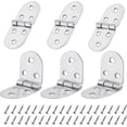 thumbnail image 1 of 6 Pcs Charnières de Table Pliante à 270 Degrés, Charnières Pliantes Plates pour Porte d'Armoire, Charnière de Plateau Rabattable en Métal à Bord Rond pour Machine à Coudre et Meubles, 1 of 5