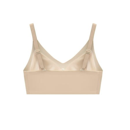 

Cathalem Women Strapless Bra Womens Bra Comfortable Underwire Bra with Detachable Chest Pad plus Size Sports Bra for Women Underwear Beige Medium