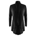 thumbnail image 3 of Vedolay Women's Cardigans Long Sleeve Sweaters Knit Draped Open Cardigan Coat 2023 Black,XL, 3 of 4