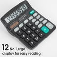 thumbnail image 2 of 5 Pack Calculator Bulk, 12 Digits Calculators Desktop with Large LCD Display and Sensitive Butto, Solar and Battery Dual Power, Desk Calculator for Office, School, Home, 2 of 4