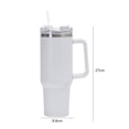thumbnail image 2 of Termo Taza de paja de café de acero inoxidable portátil 40 oz para viajes al aire libre (blanco) Ehuebsd Libre de BPA, 2 of 7