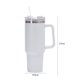 thumbnail image 2 of Taza de paja de acero inoxidable portátil de 40 oz para viajes al aire libre café blanco, 2 of 7