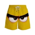thumbnail image 4 of Axiiglly Mens Shorts Casual Funny Expression Print Drawstring Elasic Waist Swim Trunks Hawaiian Summer Beach Workout Shorts with Pockets S-5XL, 4 of 6