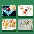 thumbnail image 3 of 1 juego aleatorio de brochetas de bambú anudadas, cócteles desechables, bocadillos for fiestas, tenedores for comida al aire libre, brochetas de frutas, 3 of 4