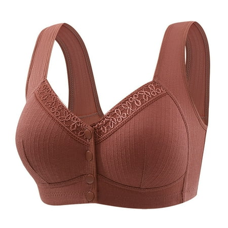 Black of Friday Deals!Clearance Staron Front Closure Bras for Women No Underwire Front Closure Bras Wireless Comfortable Bra Stretch Plus Size Breathable Bras
