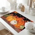 thumbnail image 5 of Thanksgiving Orange Pumpkin Placemats Set of 2 Happy Fall Y'all Leaves Heat Insulated Linen Place Mats, Washable Stain-Proof Table Mats for Dining Tables Holiday Decor 13x19inch, 5 of 9