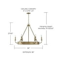 thumbnail image 2 of 6 Light Chandelier In Industrial Style-27.5 Inches Tall And 36 Inches Wide     -Traditional Installation Capital Lighting 449261Ml, 2 of 7