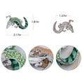 thumbnail image 5 of Green y Tone Crawling Alligator Crocodile Reptile Body Brooch Pin, 5 of 5