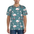 thumbnail image 4 of Haiem Hip Hop Hipster Baseball Jersey Button Down Shirts Sports Uniforms Men Women Jersey(Flamingo,X-Large), 4 of 9