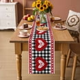 thumbnail image 2 of Valentine's Day Table Runner 70 Inches Long Farmhouse Dress Scarves, Romantic Roses Love Heart Plaid Farmhouse Dining Tablerunner for Coffee Table/Kitchen Island/Party Décor, 13" x 70", 2 of 8