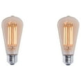 thumbnail image 5 of Bulbrite Pack of (2) 5 Watt Dimmable Antique Filament ST18 Medium (E26) LED Bulb - 2200K and 80 CRI, 5 of 5
