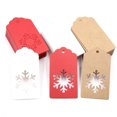 thumbnail image 4 of Farfi 50pcs árbol de navidad copo de nieve colgando kraft papel etiquetas de la tarjeta regalo de la tapa envolviendo Farfi 21038436, 4 of 6