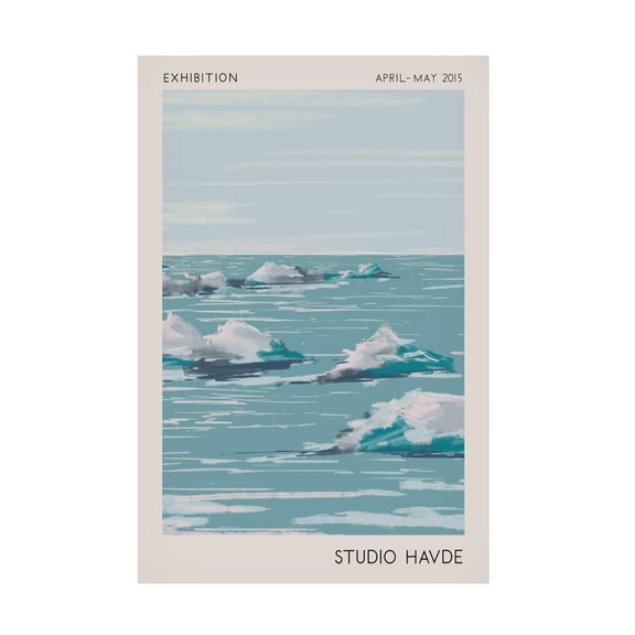 Canvas Wall Art - Pictufy Studio Ii 'Studio Havde Seascape' Wall Art for Living Room, Bedroom, or Office Décor by Trademark Fine Art - 12 x 19 Inches