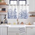 thumbnail image 2 of Blue Spring Floral Kitchen Curtains Short 54 Inch Length, Watercolor Botanical Summer Vintage Grommet Top Bedroom Living Room Curtains, Light Filtering Cafe Curtain Drapes 2 Panels Set 84''x54'', 2 of 9