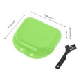 thumbnail image 4 of Unique Bargains 1 Set Braces Box with Brush Mini Braces Storage Box Green, 4 of 5