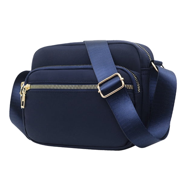 Bolso bandolera de nailon para mujer, bolso de hombro informal para mujerAzul oscuro