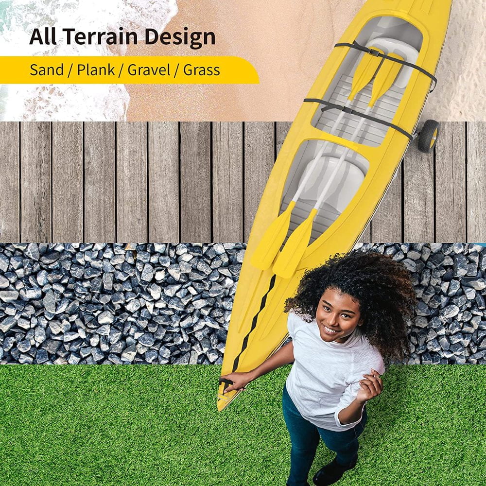 Buy Bonnlo Kayak Cart, Deep U Kayak Dolly Carrier with Airless 10 Tires