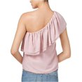 thumbnail image 2 of Endless Rose Womens Ruffle One Shoulder Blouse, Pink, Small, 2 of 3