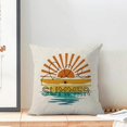 thumbnail image 2 of Summer Outdoor Pillow Covers 18x18 Inch 2 Pcs, Hello Summer and Sea Art Abstract Decorative Throw Pillows,Sunrise Sunset Farmhouse Decor Pillowcase Linen Cushion Cover for Home Couch Sofa Bed, 2 of 5