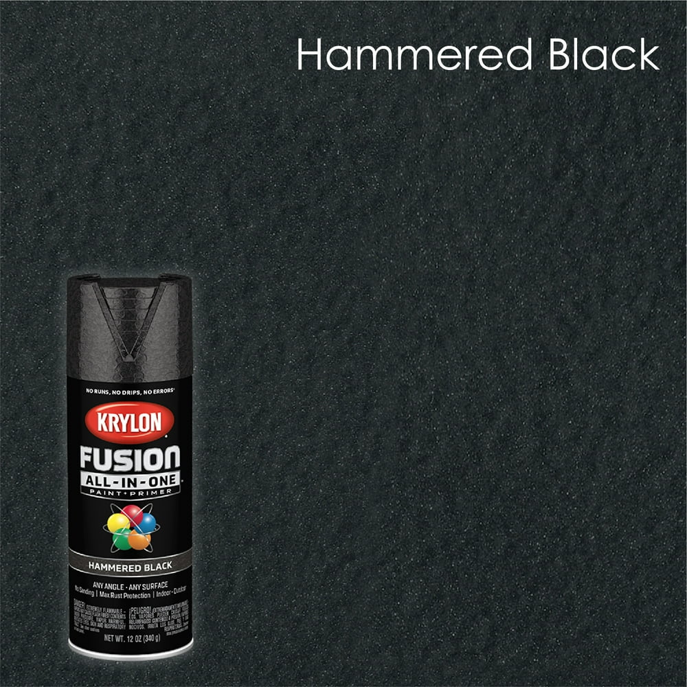 Krylon Fusion AllInOne Spray Paint, Hammered Black, 12 oz. Walmart