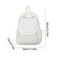 thumbnail image 3 of AuroraX Lightweight Backpack for Women,Large Capacity Casual Bookbag for Everyday,Solid Laptop Backpack,for Travel,College,Work,White, 3 of 5