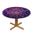 thumbnail image 3 of Orinice Star Circular Object Purple Round Table Cover Stain Resistant Washable Indoor Outdoor Tablecloth Kitchen Dining Wedding Parties 100% Polyester Fiber 54-58, 3 of 8