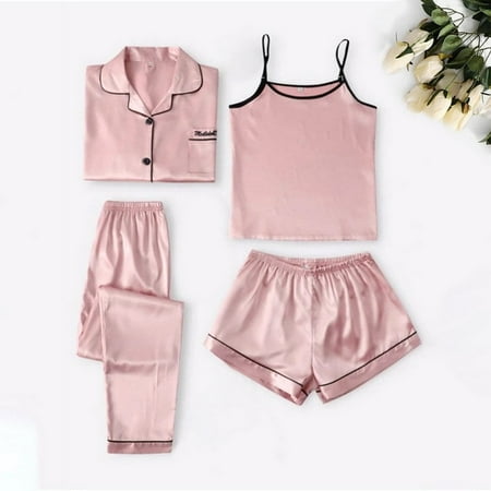 

Female 5/4/2PCS Pajamas Set Satin Pyjamamas Lace Patchwork Bril Wedding Nightwear Rayon Home Wear Nighty&Robe Suit