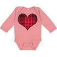 thumbnail image 3 of Inktastic Red Plaid Heart Boys or Girls Long Sleeve Baby Bodysuit, 3 of 5