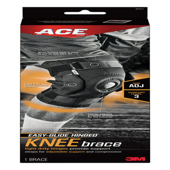 ACE Brand Adjustable Hinged Knee Brace, Low-Profile, Moisture Wicking