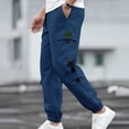 thumbnail image 2 of Jamicy Pantalon Cargo pour Hommes Cadeau pour Hommes Pantalon Cargo d'Entraînement pour Hommes Pantalon de Survêtement de Musculation Fuselé Pantalon Long Coupe Ample Athlétique Course Randonnée, 2 of 8