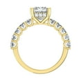 thumbnail image 3 of ARAIYA FINE JEWELRY 10K Yellow Gold Princess and Round Shape Lab Grown Diamond Prong-Set Engagement Ring Size 7 (1 1/2 cttw, D-F Color, VS Clarity), 3 of 6