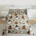 thumbnail image 2 of Feelyou Funny Ghost Bat King Size Comforter Sets, Magical Pumpkin Bedding Comforter Set, Halloween Theme Reversible Bedding Set, Lightweight Room Decor,3-Piece, 2 of 8