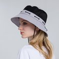 thumbnail image 5 of beishanbush Bucket Hats Women Sun Hat Wide Brim Protection Beach Hat Adjustable Bucket Hat Summer Hats Grey, 5 of 5