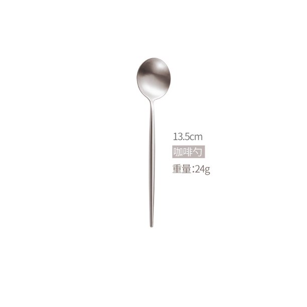 Nvzi Juego de cubiertos de acero inoxidable de 6 piezas, color plata mate, de 13,5 cm de largo, ideales para la cocina moderna, tanto para comidas familiares diarias como para reuniones festivas.