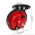 thumbnail image 2 of Bocina de tren 12V 300dB impermeable para motocicleta camión tren barco coche SUV barco - rojo, 2 of 5