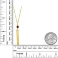 thumbnail image 5 of Gem Stone King 18K Yellow Gold Plated Silver Red Rhodolite Garnet Pendant Necklace for Women | 0.37 Cttw | Gemstone January Birthstone | Round 4MM | With 18 inch Chain, 5 of 6