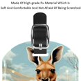 thumbnail image 4 of Square 2Pack PU Leather Kangaroo Cruise Luggage Tag with Privacy Cover and Name ID Tag for Travel Handbags Backpacks Luggage Tags, 4 of 6