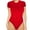 Red, variant on One Piece Body Shaper for Women Firm Tummy Compression Bodysuit Shaper with Butt Lifter Trendy CasualRound Neck Solid Color Erogenous Slim Fit Short Sleeve T-Shirt White