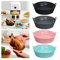 thumbnail image 3 of Air Fryer Silicone Baking Pan Set Non Stick Liners with Opening Holes - Energy Efficient Accessories for Even Crispy Cooking, 3 of 6